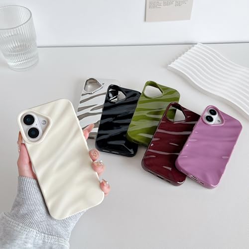 Water Ripple Pattern Soft Case for iPhone 16 (Purple)