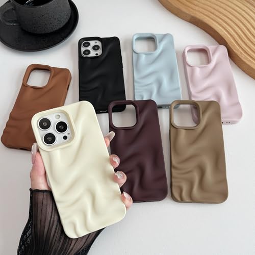 Caseative Water Ripple Pattern Case for iPhone 13 Pro (White)