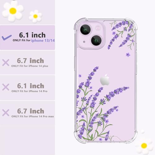 Cute Purple Lavender OOZ Crystal iPhone 13/14 Soft Shockproof Case
