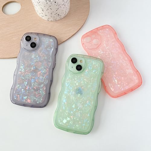 Caseative Glitter Shell Pattern Bling iPhone 14 Case (Colorful)