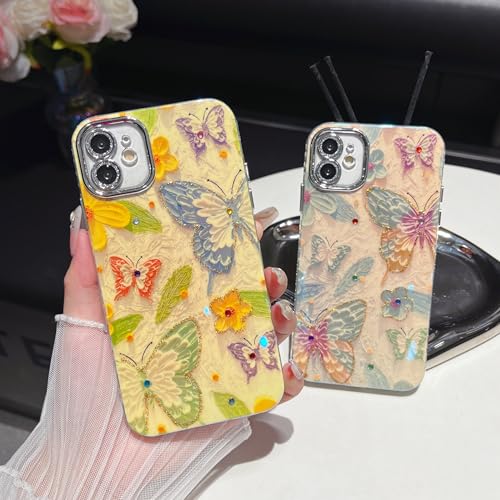 Protective Caseative Butterfly Pattern iPhone 11 Case (Green)